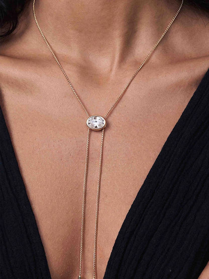 BEZEL BOLO NECKLACE
