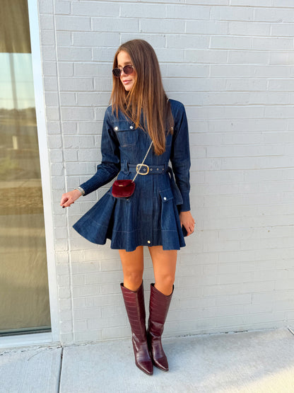 FER DENIM MINI DRESS