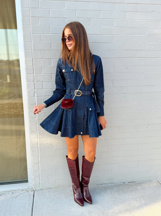 FER DENIM MINI DRESS