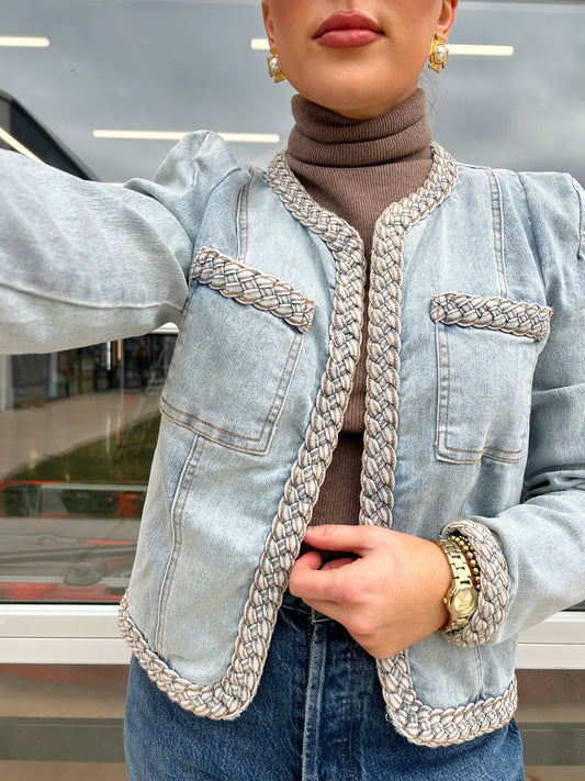 BRAIDED DENIM JACKET