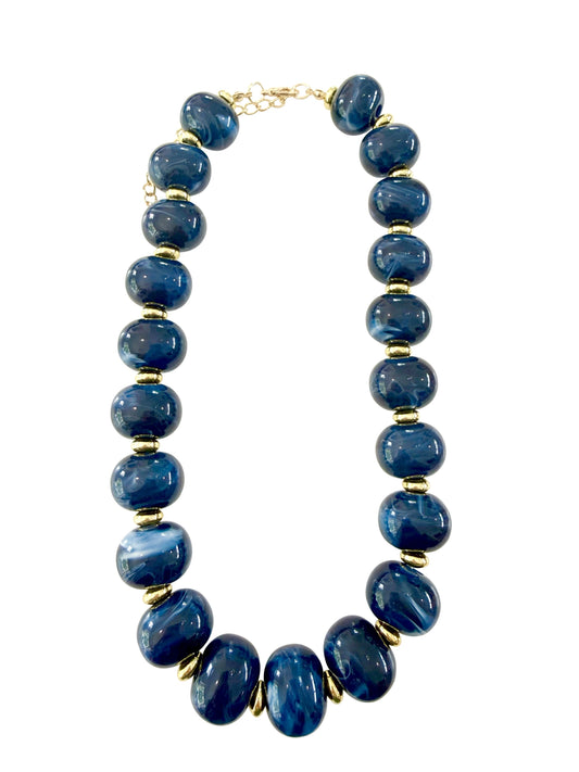 MARBLE CHUNKY BEADED NECKLACE-2