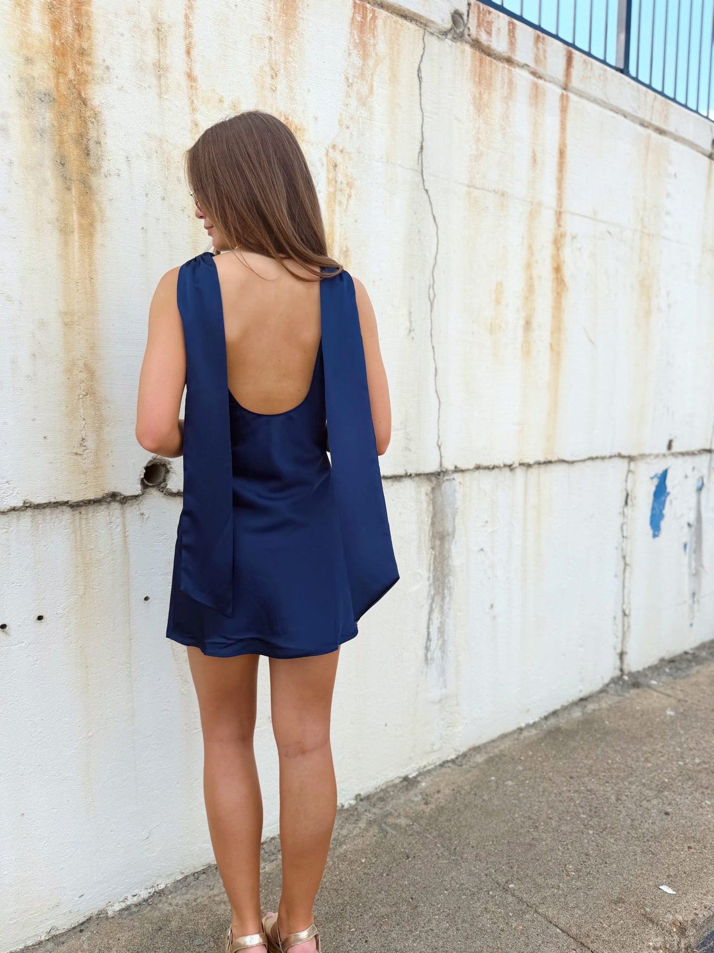 COWL NECK SCRAF DRESS