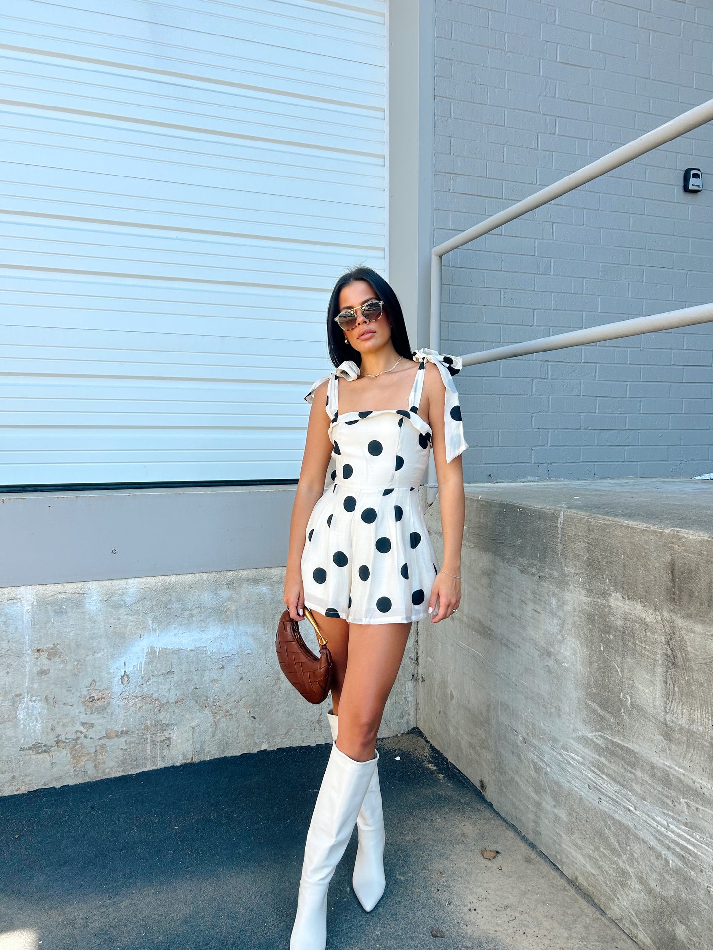 POLKA DOT TIE ROMPER