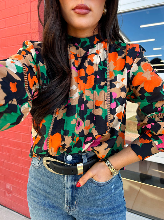 FLORAL DETAILED BLOUSE