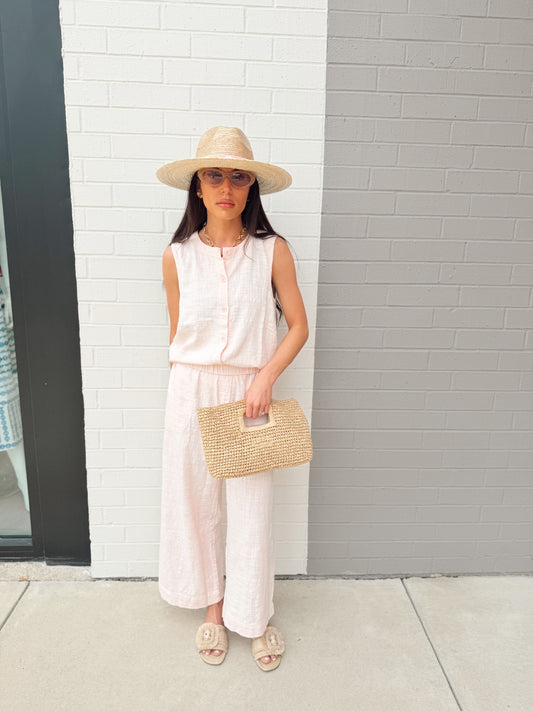 CROPPED FAUX FLY PANT