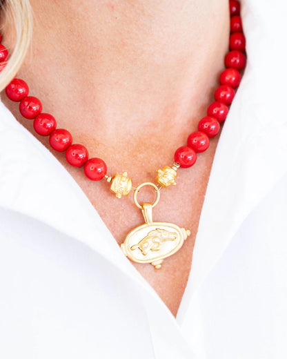 WILD HOG INTAGLIO NECKLACE