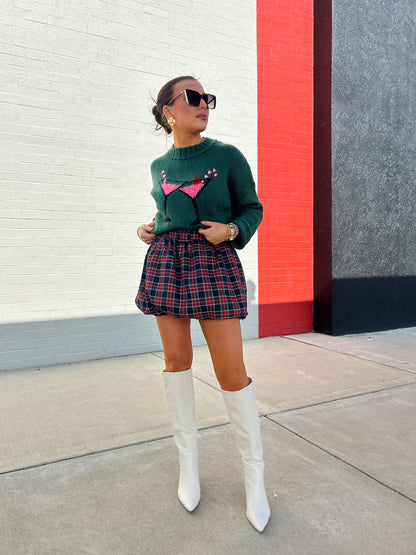 PLAID BUBBLE SKIRT