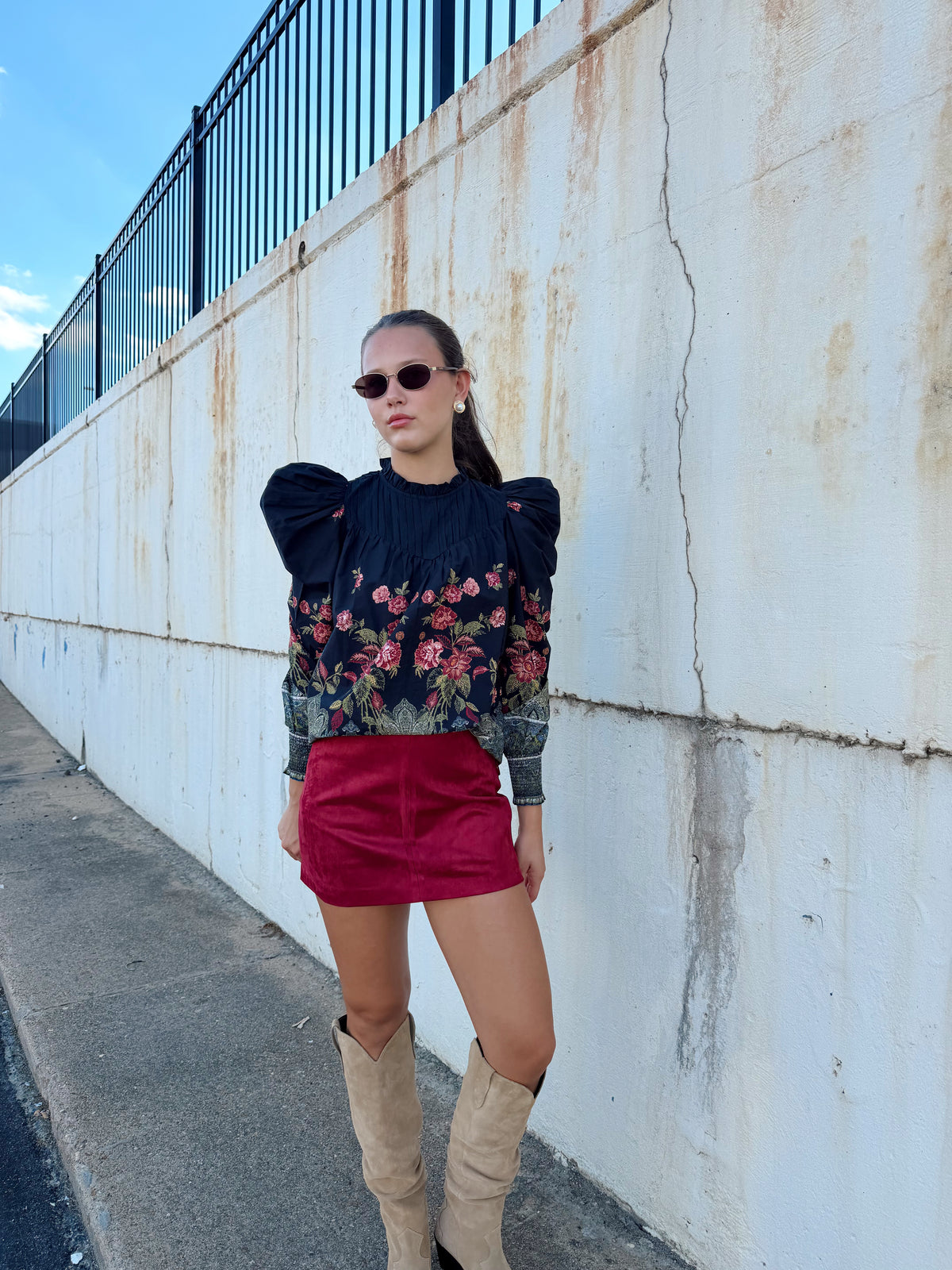 LIAN MINI FAUX SUEDE SKIRT
