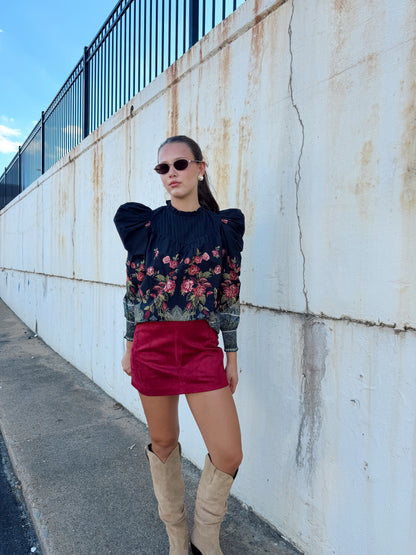 LIAN MINI FAUX SUEDE SKIRT