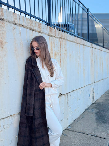 CROSBY PLAID COCOON COAT
