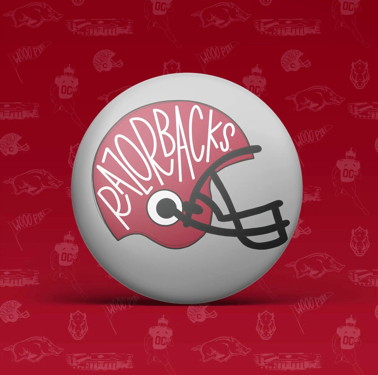 RAZORBACKS HELMET PIN