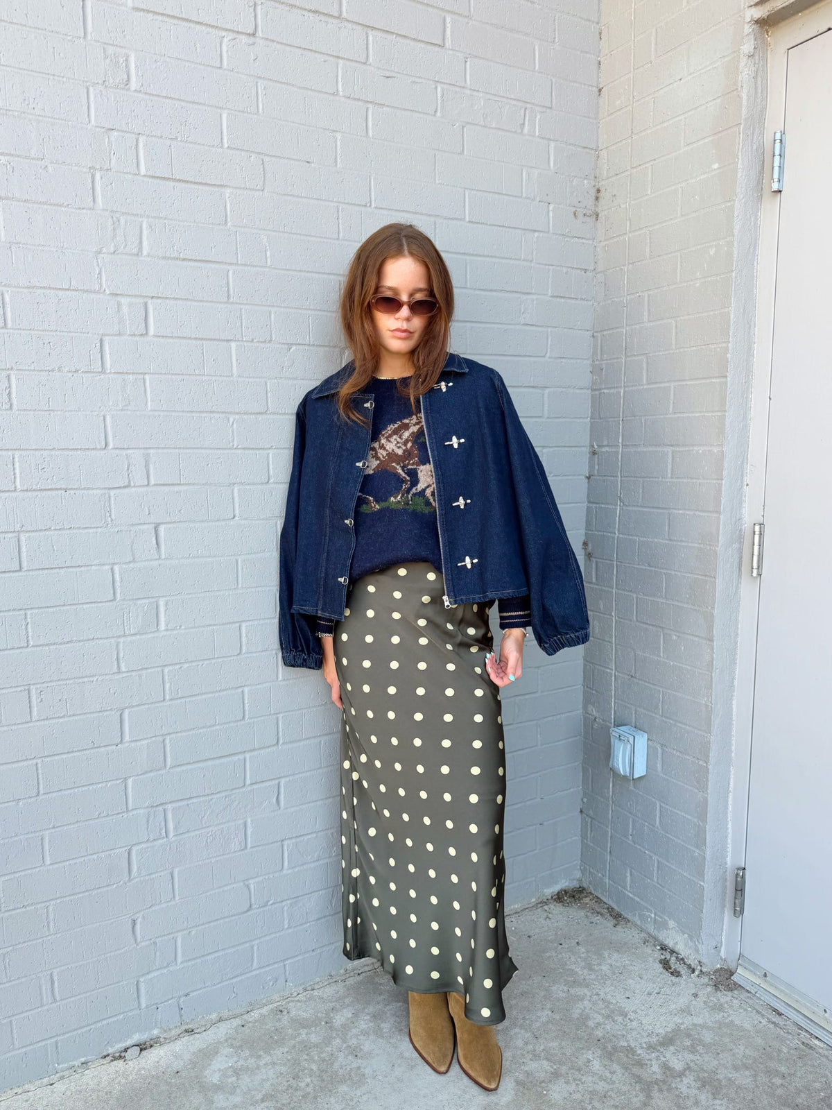 POLKA DOT MIDI SKIRT