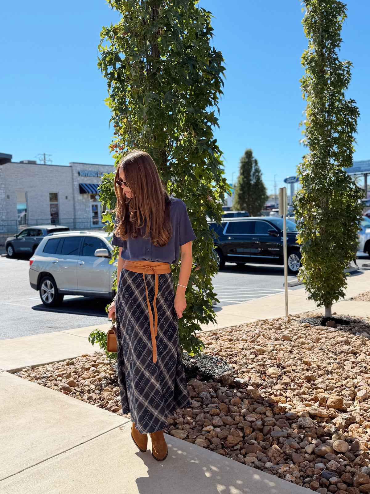 CREST VIEW PLAID SKIRT