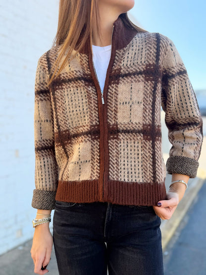 FROSTLINE PLAID CARDIGAN