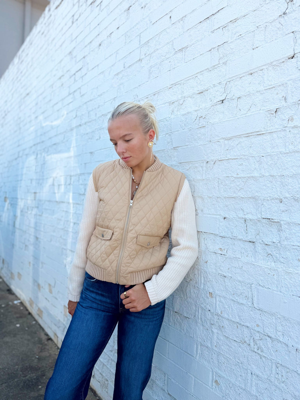 HUDSON NYLON SWEATER SLV JACKET
