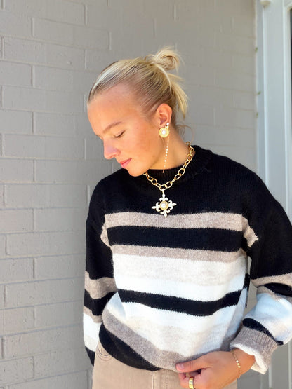 FAUSTIAN LS STRIPE PULLOVER