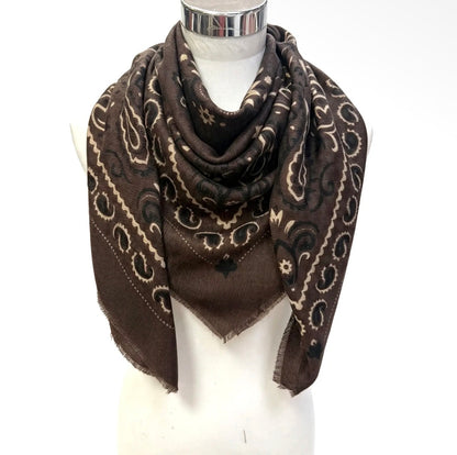 K21 LARGE WOOLEN SQUARE BANDANA