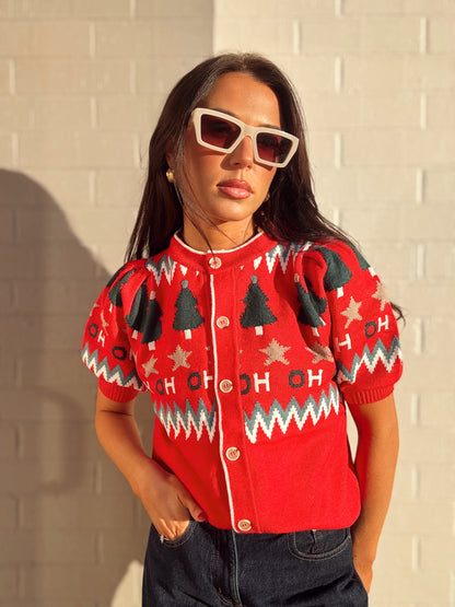 HO HO CHRISTMAS TREE SWEATER