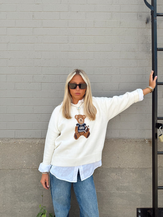 TOUCHDOWN TEDDY BEAR SWEATER