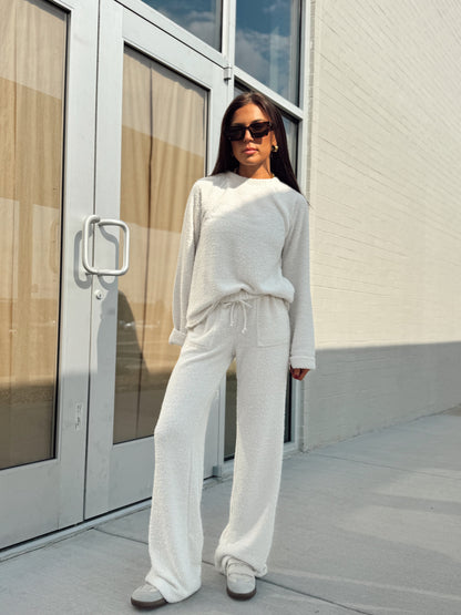FUZZY WIDE LEG PANT