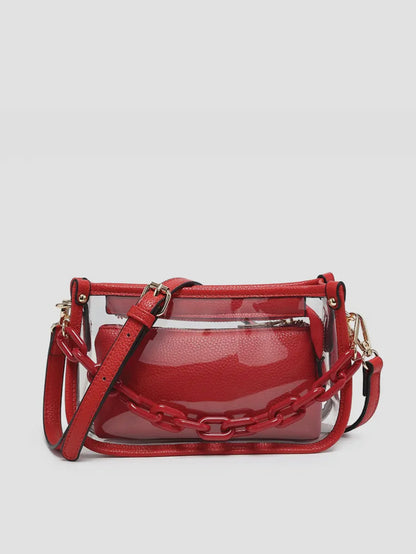 JESSICA CLEAR CROSSBODY W/ CHAIN