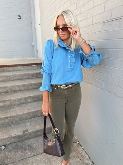 DENIM BLOUSE