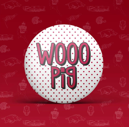 WOO PIG POLKA DOT PIN