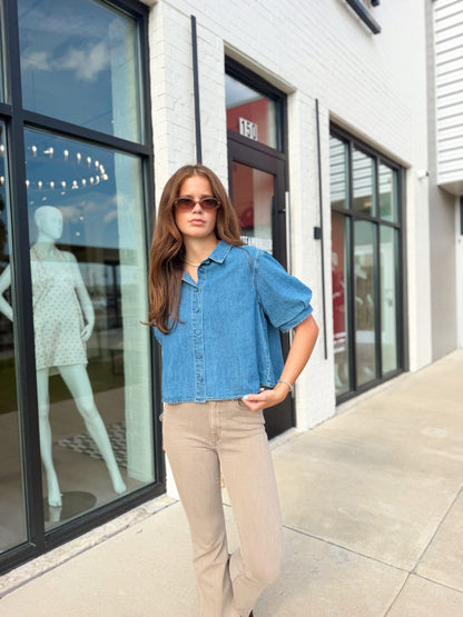 VALERIE DENIM SHORT SLEEVE