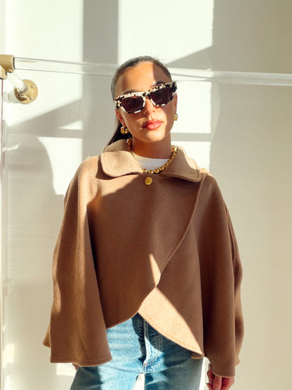 SHORT CAPE SHAWL COAT
