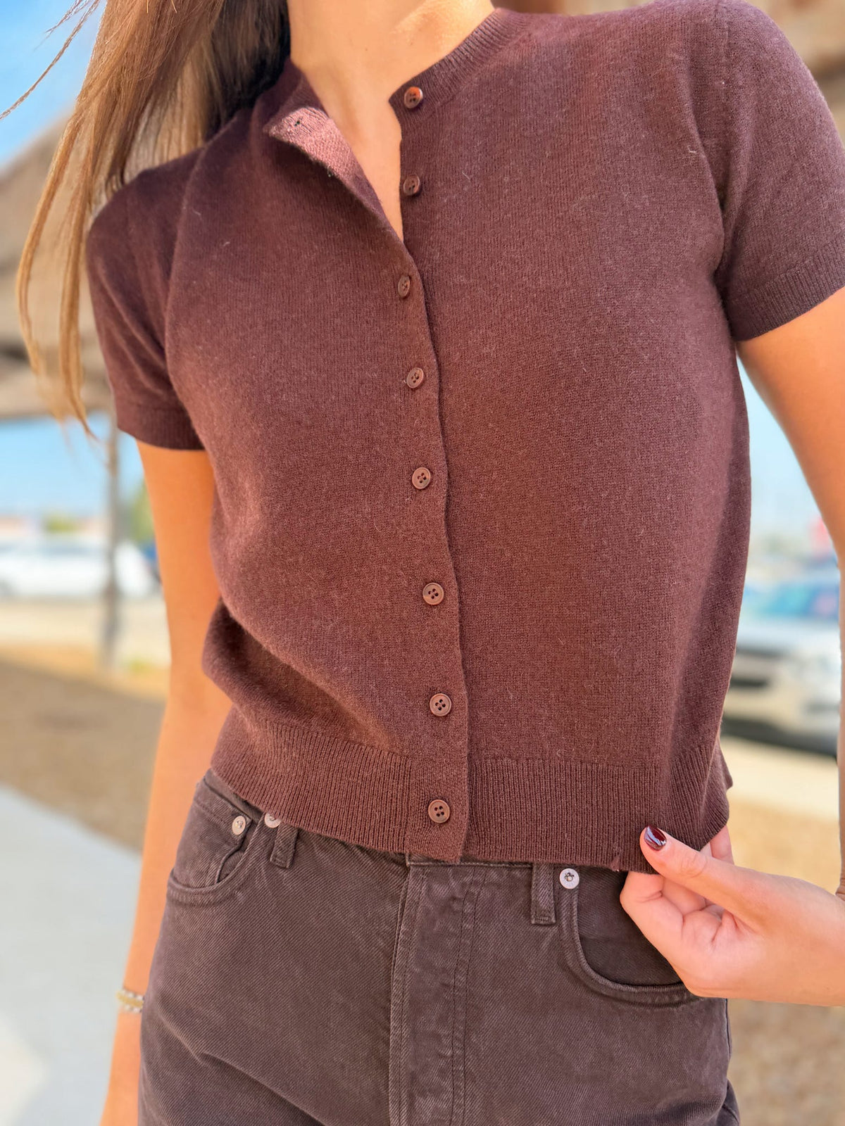 MADDIE SHORT SLEEVE CARDIGAN