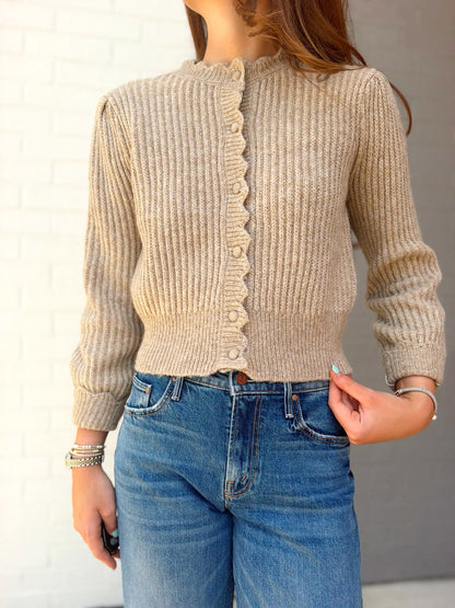 TRUDY LONG SLEEVE CREW NECK CARDI
