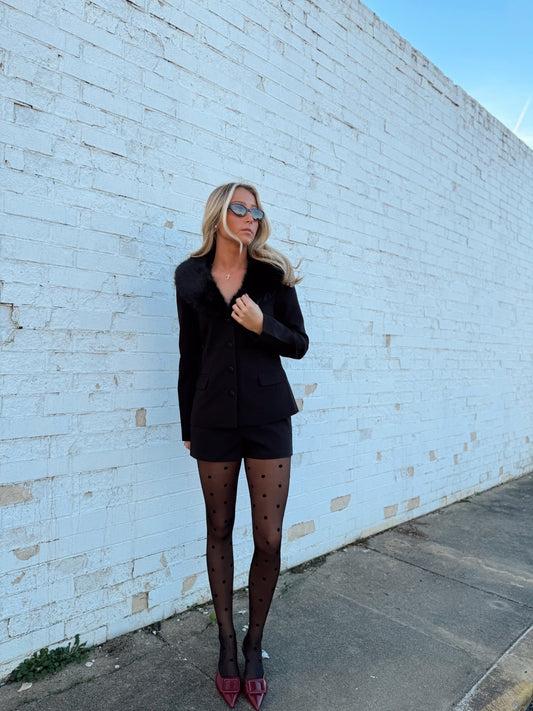 DOT FLOCKED SHEER TIGHTS