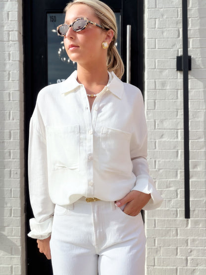 COOPER LINEN BLOUSE SLEEVE TOP