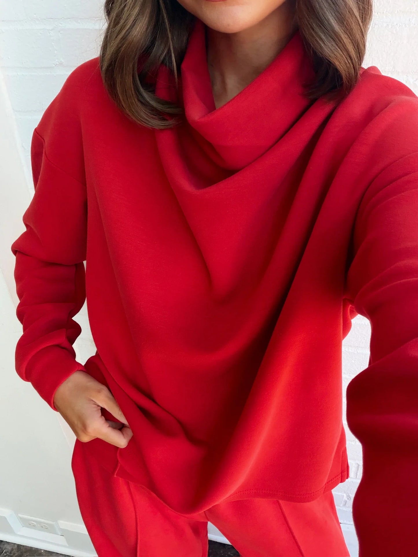 FREIZA SOFT KNIT FUNNEL NECK PULLOVER