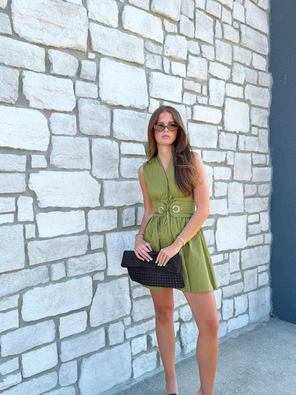 WAIST BELT MINI DRESS