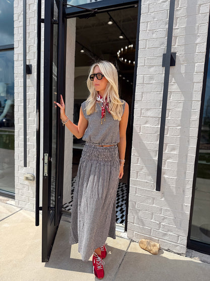 MERIT GINGHAM TOP