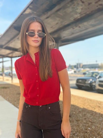 MADDIE SHORT SLEEVE CARDIGAN
