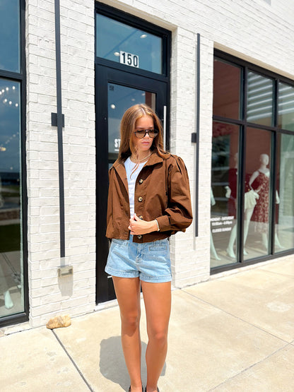 HIGH COLLAR BOMBER JACKET