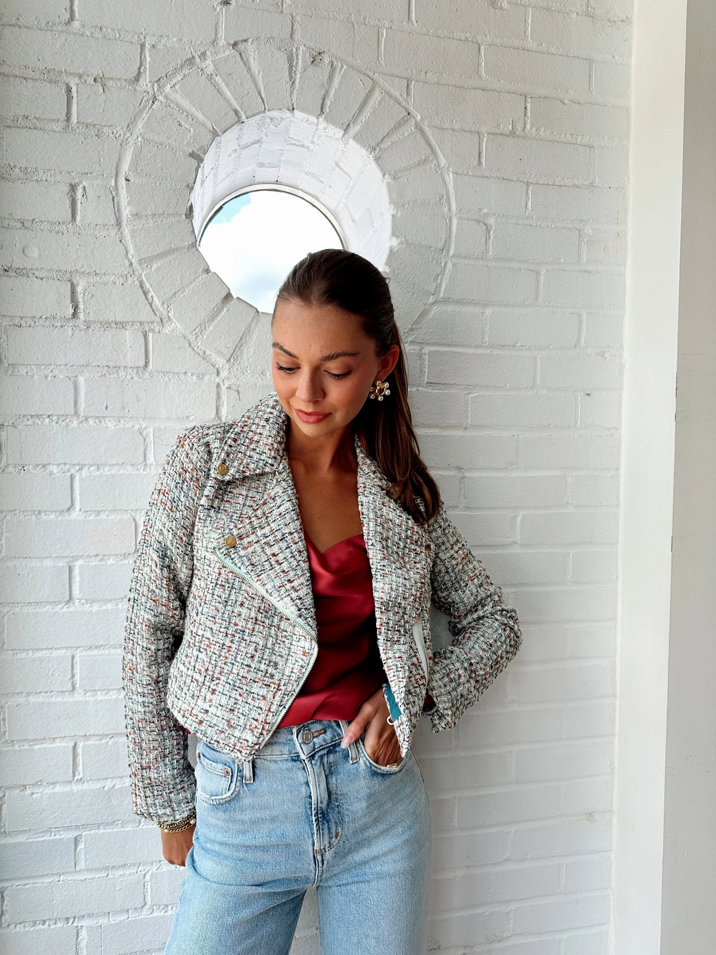 EMILIE MOTO TWEED JACKET