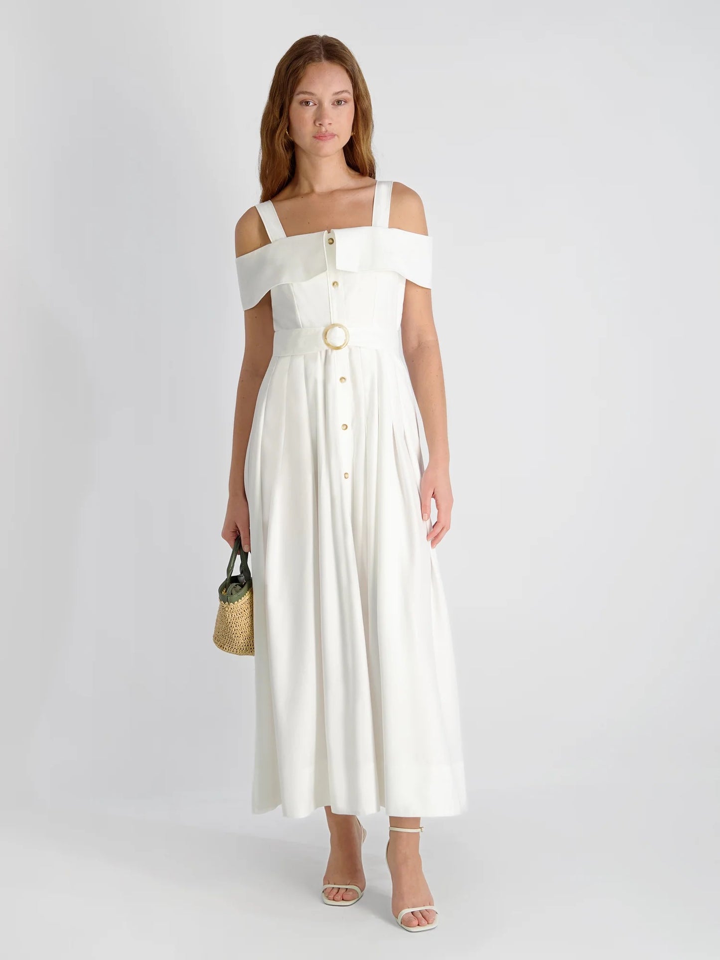 FLUID RAYON MIDI DRESS