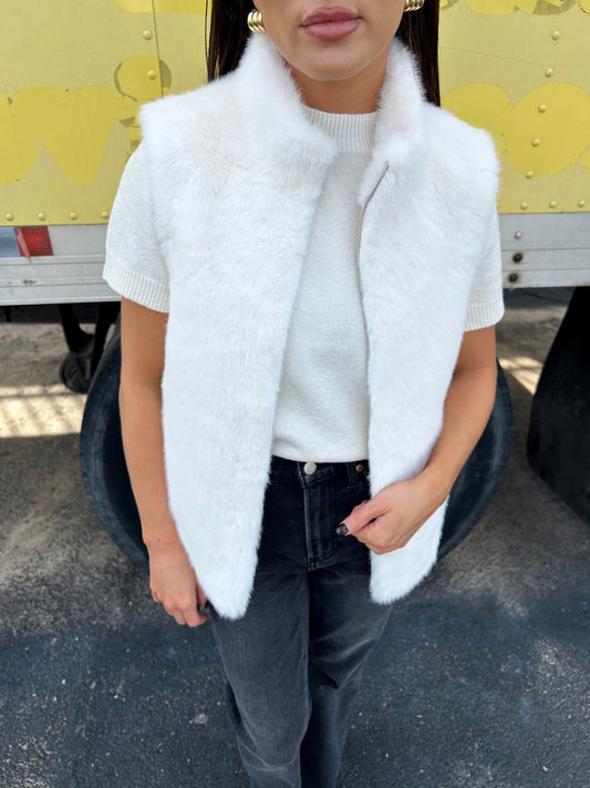 OFF WHITE FUR VEST
