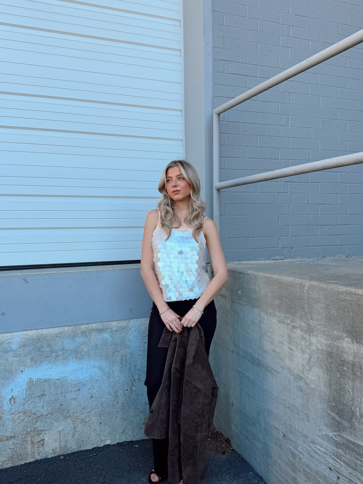 ABRA SEQUIN CAMI TOP