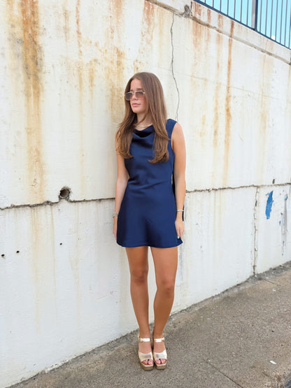 COWL NECK SCRAF DRESS