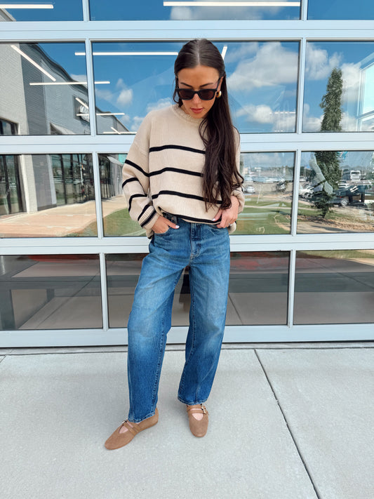 BOYFREIND STRIPED SWEATER
