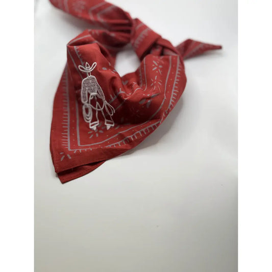 COWBOY EMBROIDERED BANDANA