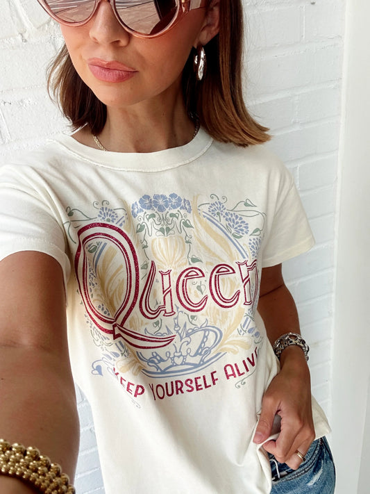 QUEEN KEEP YOURSELF ALIVE REVERSE GF TEE