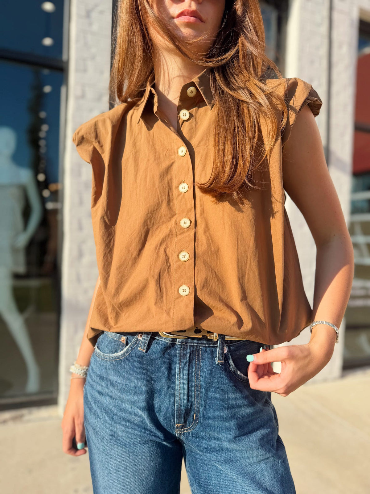 SOLID POPLIN BUBBLE TOP