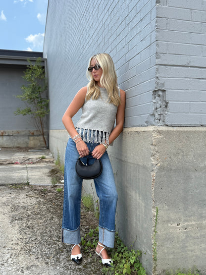 FRINGE SWEATER VEST