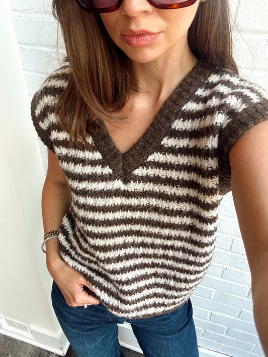 CHANTAL STRIPE SWEATER VEST