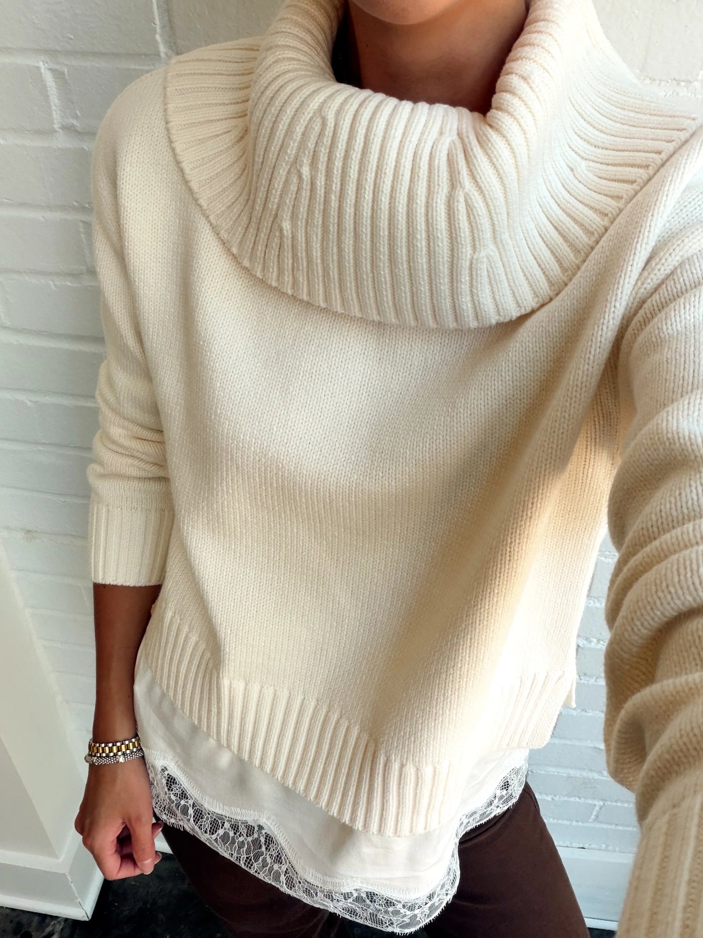 COWL KNIT TWOFER